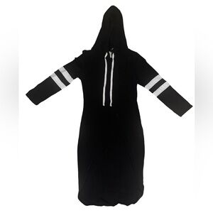 Black and white hoodie dress with stripes on and hood Brand: Bozzolo Size: Small